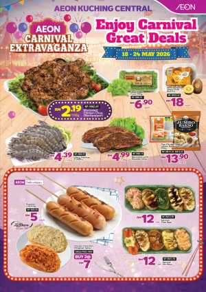 AEON Kuching Central Carnival Deals May 2026 flyer cover