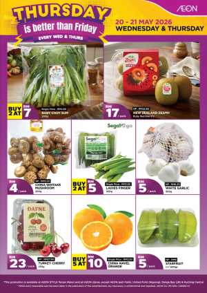 AEON Thursday Better Than Friday Deals 2026 flyer cover