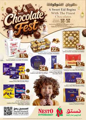 Nesto Chocolate Fest Offers | Eid Sweet Deals 2026 flyer cover