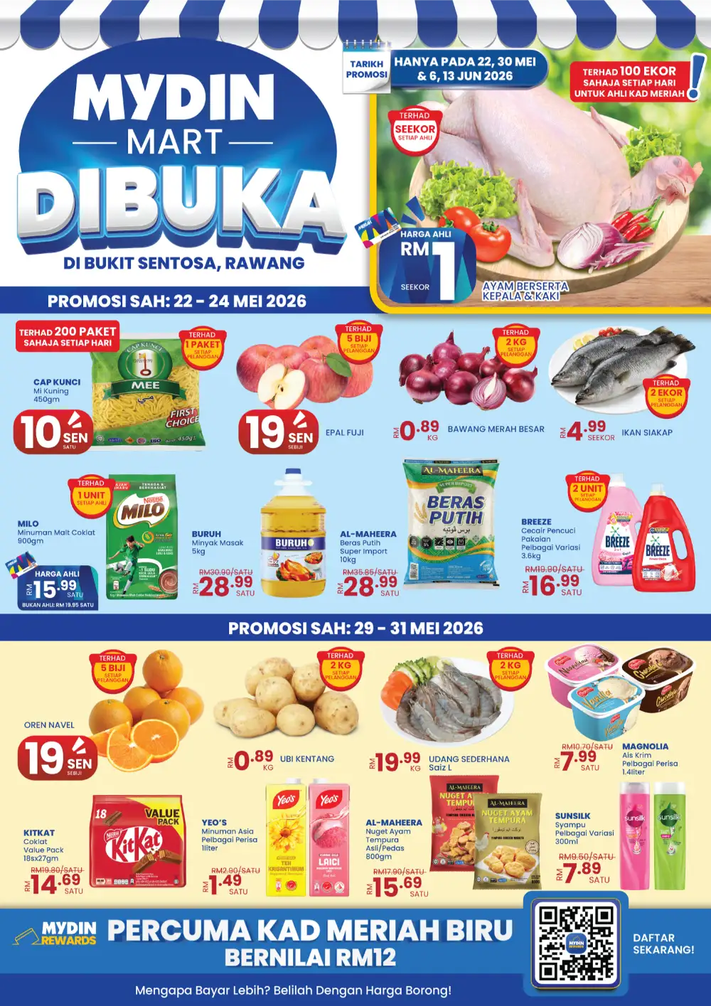 MYDIN Mart Bukit Sentosa Opening | RM1 Chicken & Huge Deals page 1