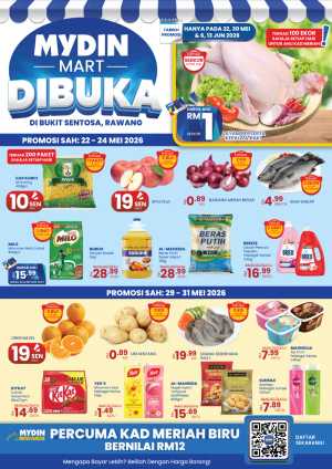 MYDIN Mart Bukit Sentosa Opening | RM1 Chicken & Huge Deals flyer cover