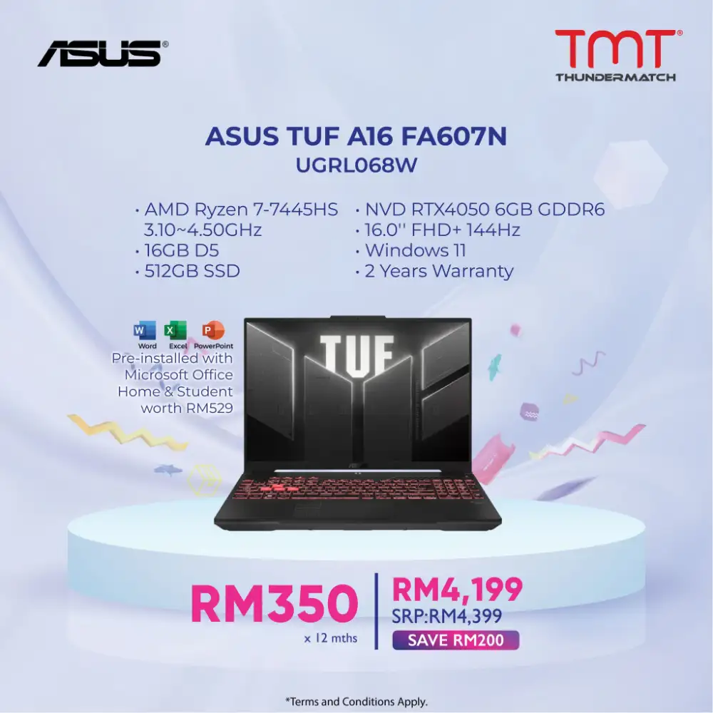 ASUS TUF A16 Promo at TMT | Save RM200 + Free MS Office! page 1