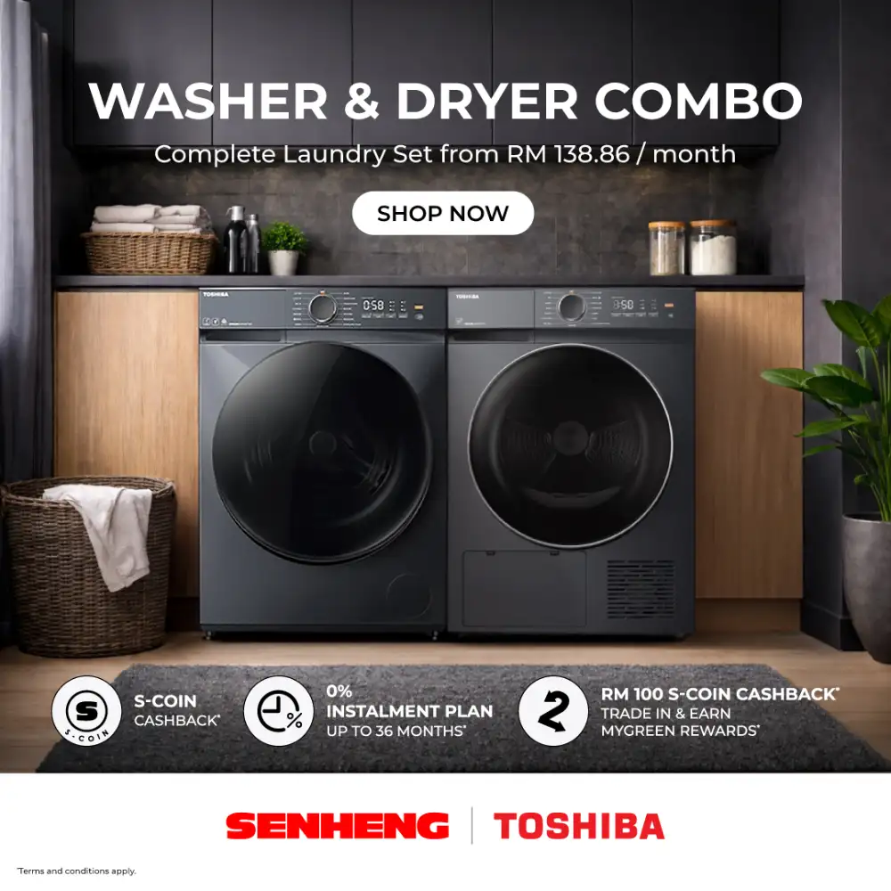 SENHENG Toshiba Washer Dryer Combo | From RM138.86/Mo! page 1