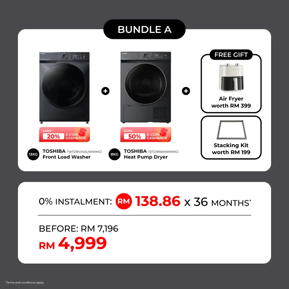SENHENG Toshiba Washer Dryer Combo | From RM138.86/Mo! page 2