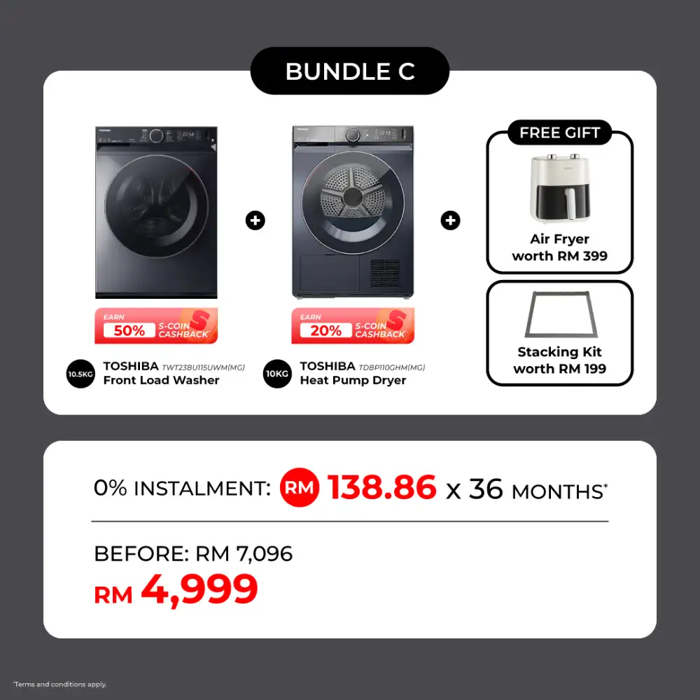 SENHENG Toshiba Washer Dryer Combo | From RM138.86/Mo! page 4