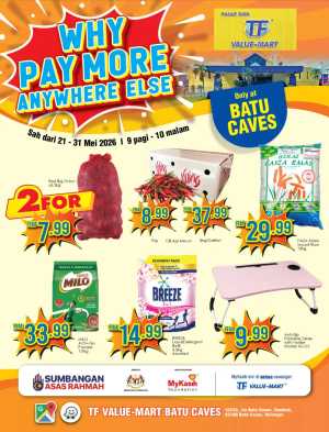 TF Value-Mart Batu Caves Deals Up to 50% Off flyer cover