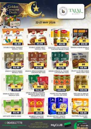 Talal Market Eid Golden Crescent Deals flyer cover