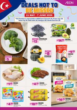AEON Malaysia Grocery Deals Not To Be Missed flyer cover