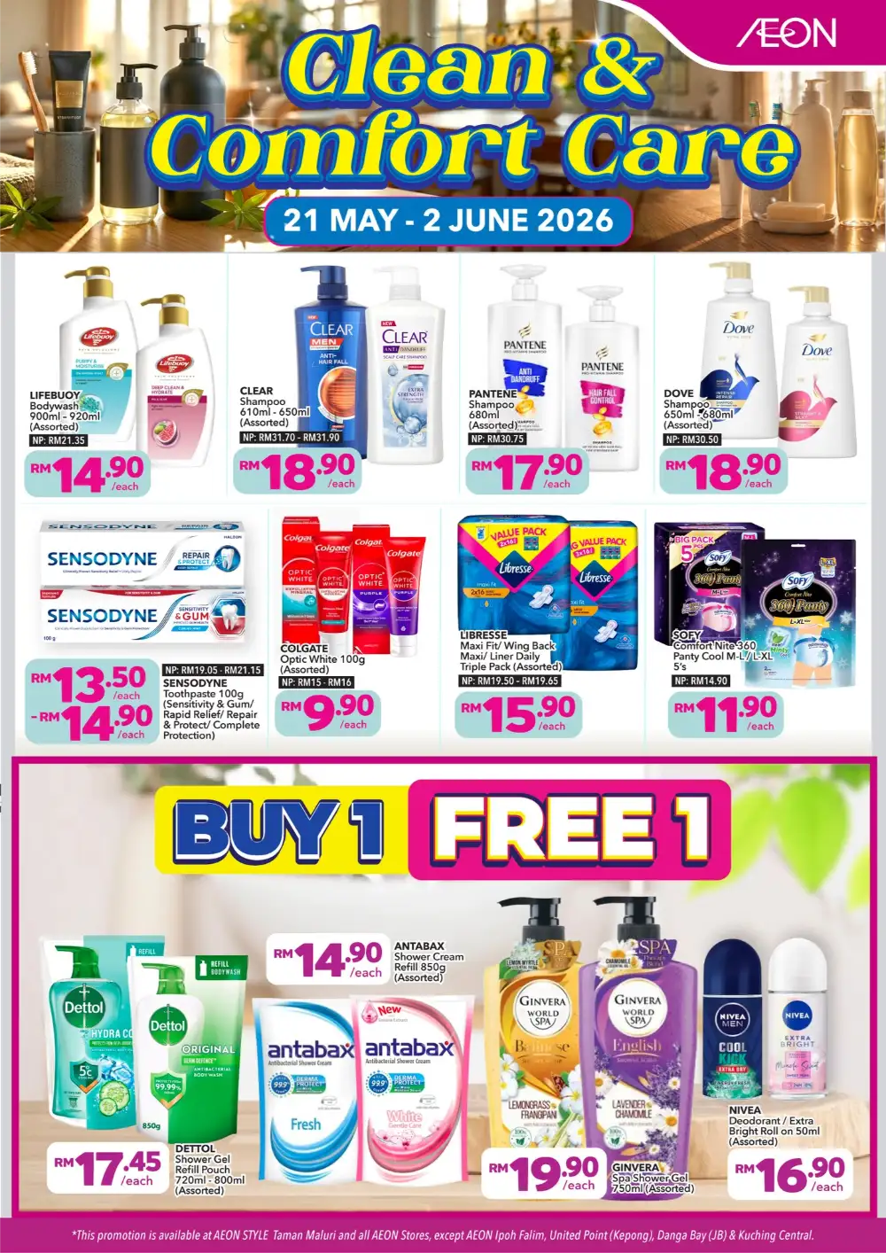 AEON Clean & Comfort Care Personal Care Deals page 1