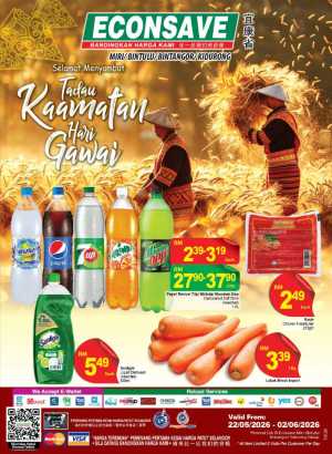 Econsave Kaamatan Gawai Deals Malaysia 2026 | Live Promotion flyer cover