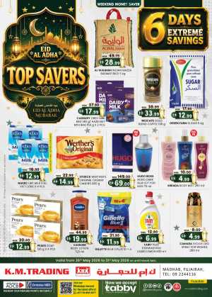 K.M. Trading Eid Al Adha Deals 2026 | 6 Days Only flyer cover