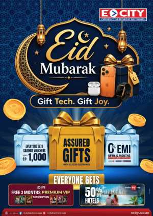 Ecity Eid Mubarak Electronics Offers Up to 40% Off | Save Now flyer cover