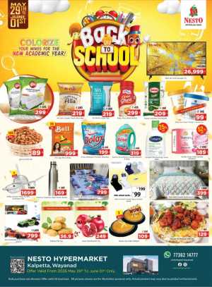 Nesto Kalpetta Back to School Offers | Live Deals flyer cover