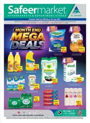 Safeermarket UAE Offers Up to 50% Off | Month End Mega Deals flyer cover