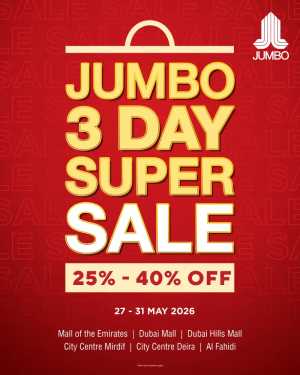 Jumbo UAE 3 Day Super Sale | Up to 40% Off Electronics flyer cover