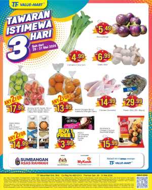 TF Value-Mart 3-Day Special Offers | Latest Promotion flyer cover