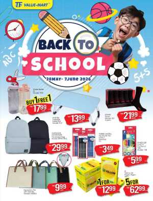 TF Value-Mart Back To School Sale 2026 | Deals Until 7 June flyer cover