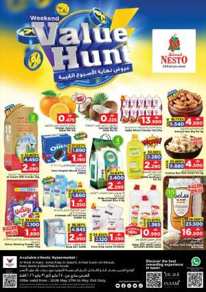 Nesto Weekend Value Hunt Oman | Till 31 May 2026 flyer cover