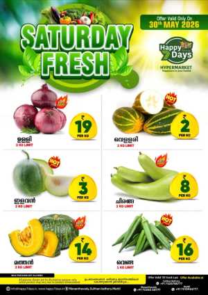 Happy 7 Days Saturday Fresh Offers flyer cover
