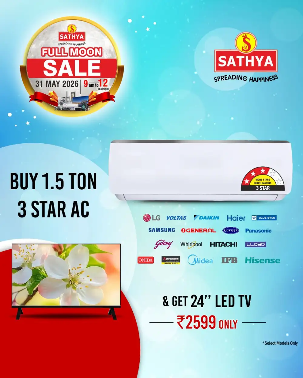 Sathya Full Moon Sale 2026 | ACs from ₹29,990 & TVs from ₹5,490 page 9