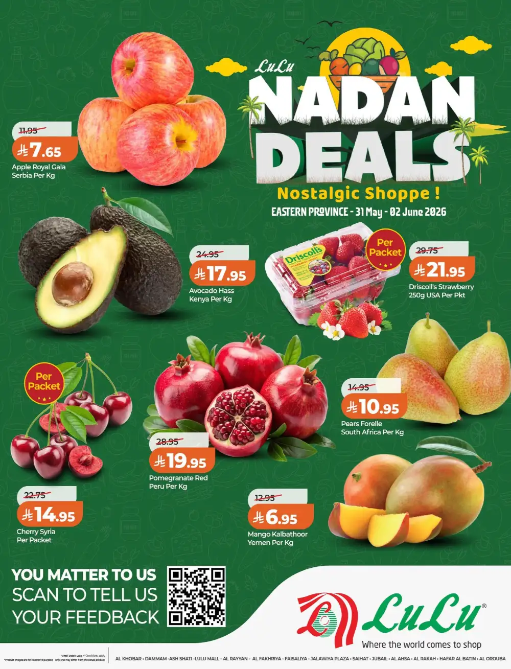 LuLu Saudi Nadan Deals – Fresh Fruits Offers Until June 2 page 1