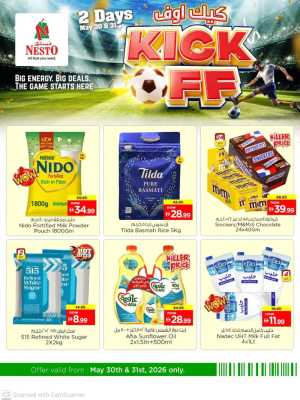 Nesto Kick Off Offers – Nido, Tilda Rice, Oil & Milk Deals Until May 31 flyer cover