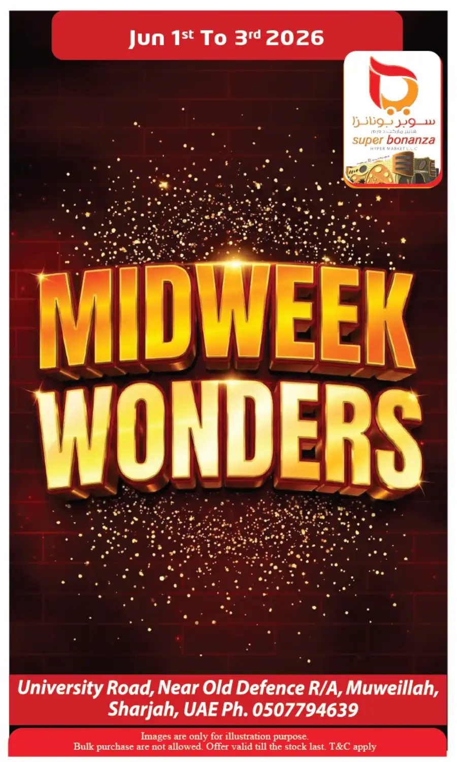 Super Bonanza Midweek Wonders Flyer 2026 page 1