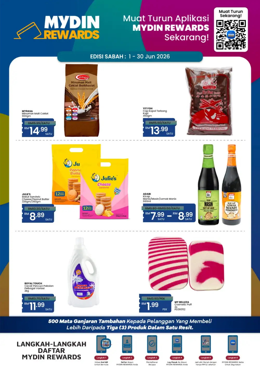 MYDIN Rewards Promotion June 2026 page 1