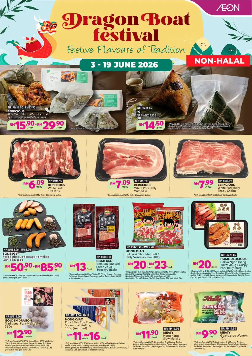 AEON Malaysia Dragon Boat Festival Non Halal Food Promo page 1