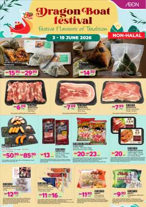 AEON Malaysia Dragon Boat Festival Non Halal Food Promo flyer cover