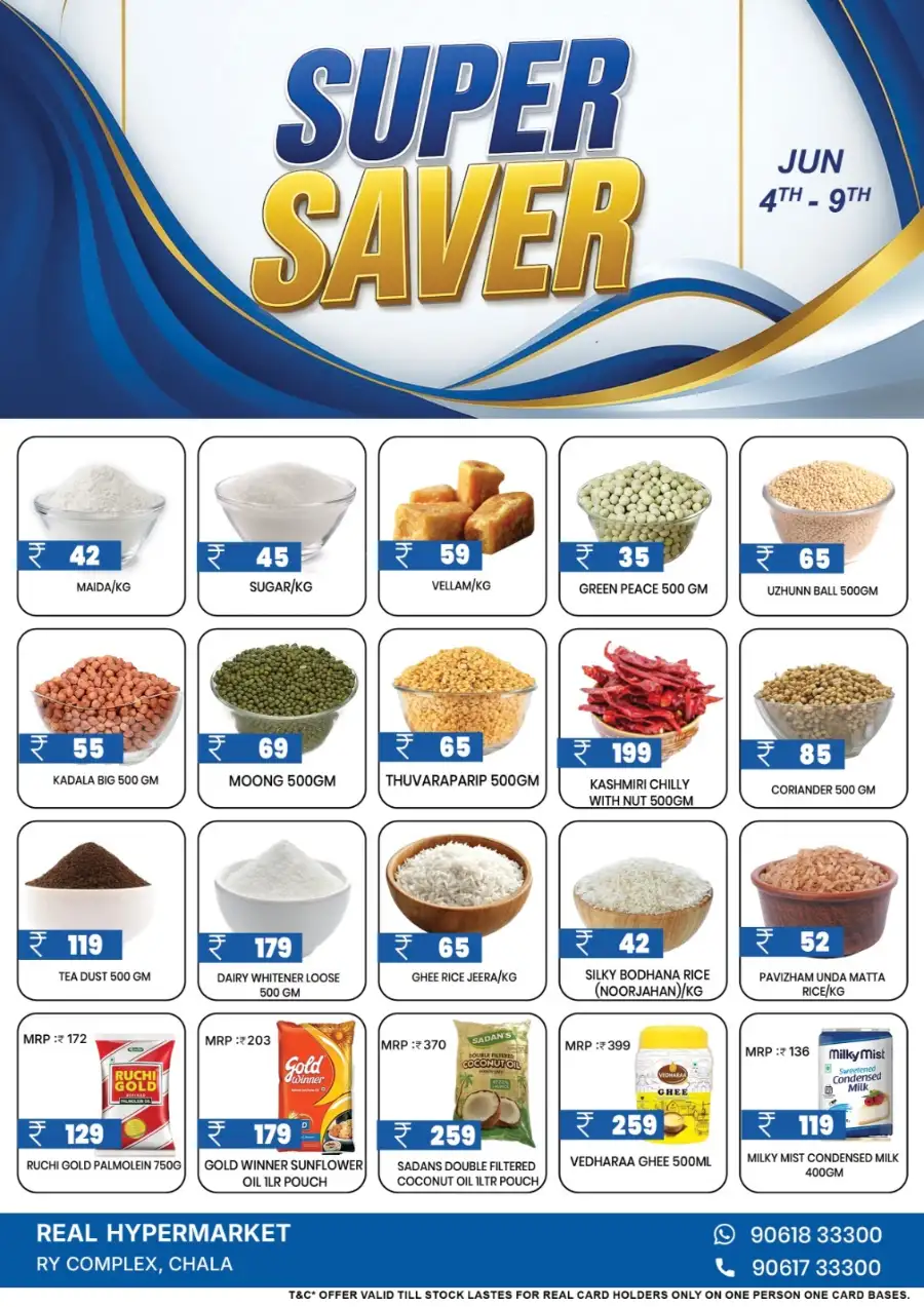 Real Hypermarket Chala Super Saver Offers June 4 to 9 page 1