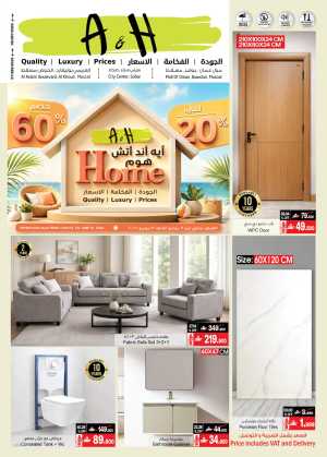 A&H Oman Home Furniture and Decor Offers flyer cover