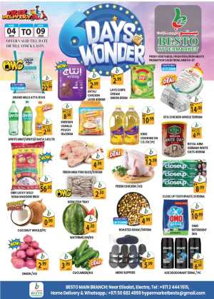 Besto Hypermarket 6 Days of Wonder Offers June 2026 flyer cover