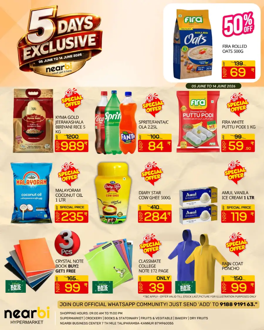 Nearbi Hypermarket June Exclusive Offers Taliparamba page 1