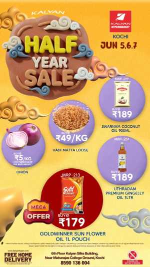 Kalyan Hypermarket Kochi Half Year Sale June 2026 flyer cover