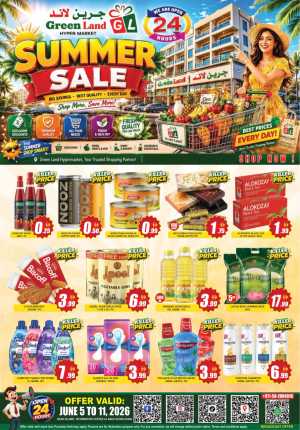 Green Land Hypermarket Dubai Summer Sale Offers June 2026 flyer cover