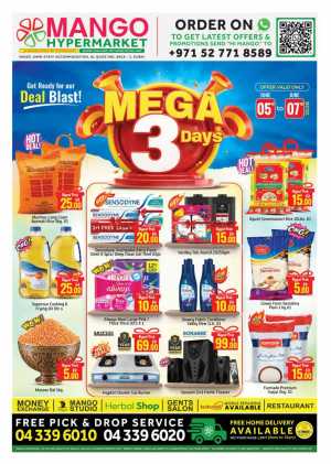 Mango Hypermarket Al Quoz Dubai Mega 3 Days Deals June 2026 flyer cover