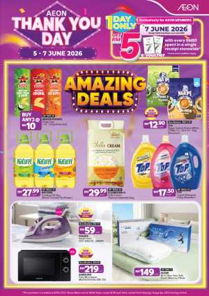 AEON Malaysia Thank You Day Promotion June 2026 flyer cover