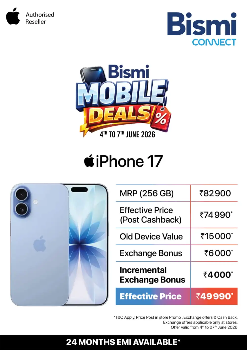 Bismi Mobile Deals iPhone 15 16 and 17 Offers page 1