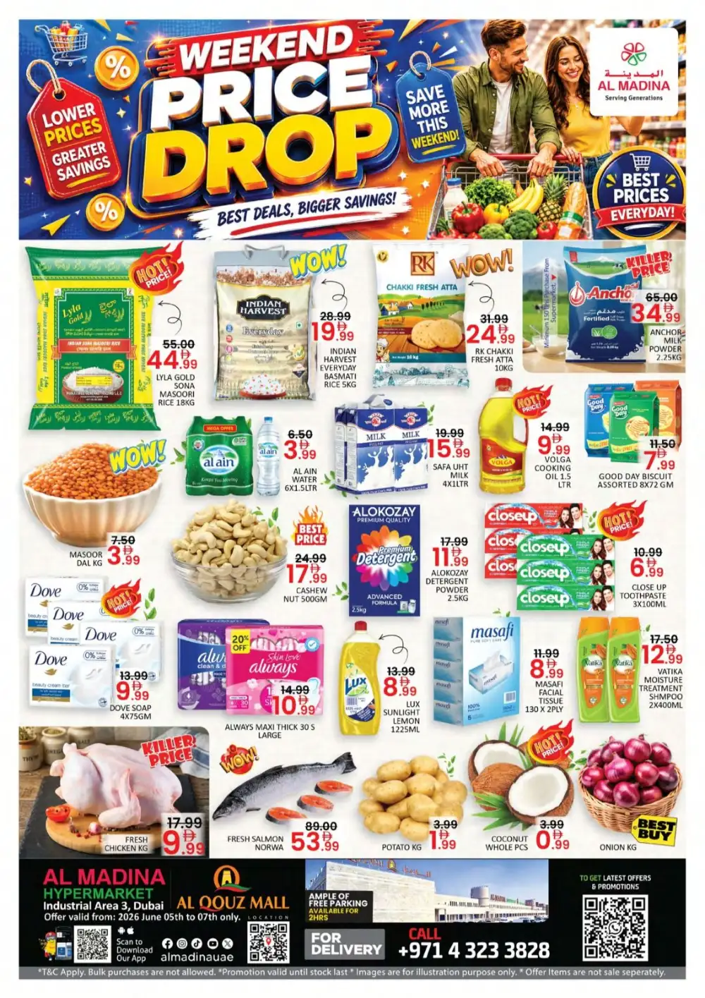 Al Madina Al Qouz Mall Weekend Price Drop Grocery Offers page 1