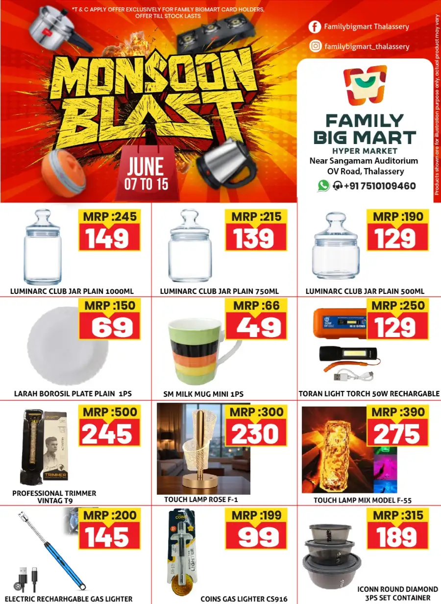 Monsoon Blast Sale at Family Big Mart Thalassery | Save Today page 6