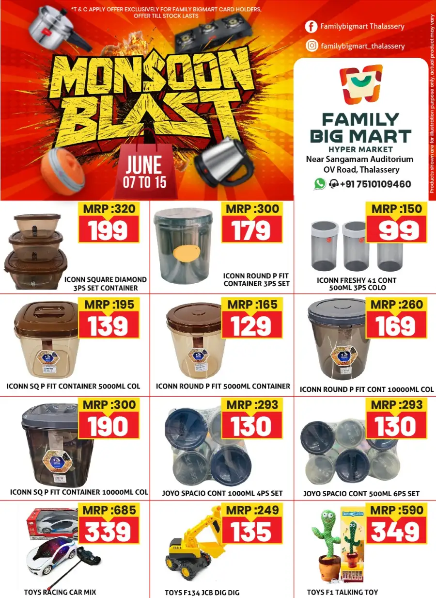 Monsoon Blast Sale at Family Big Mart Thalassery | Save Today page 7
