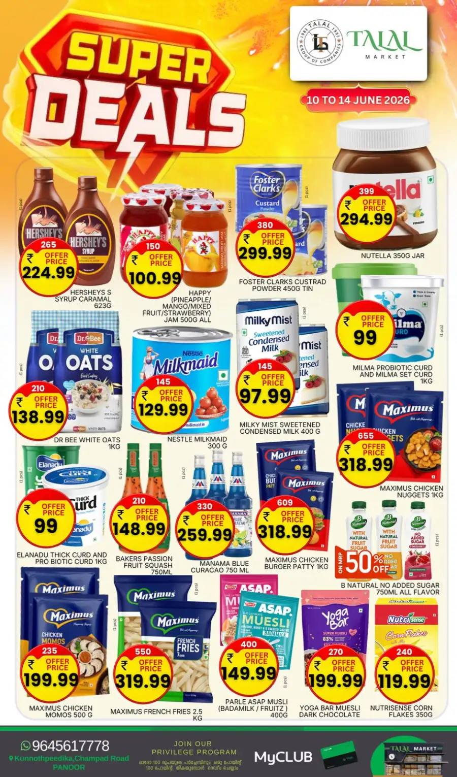 Talal Market Panoor Super Deals Grocery Offers | Live Deals page 13