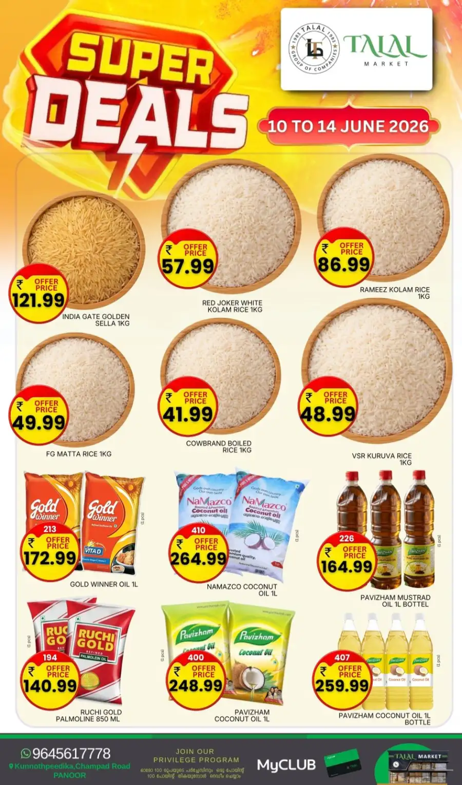 Talal Market Panoor Super Deals Grocery Offers | Live Deals page 4