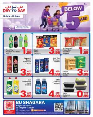 Day to Day Bu Shagara Sharjah Deals Under 5 AED | Save Today flyer cover
