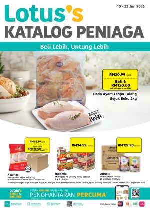Lotus's Malaysia Katalog Peniaga Wholesale Deals | Save Today flyer cover