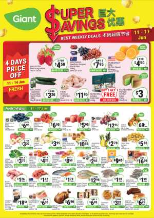Giant Super Singapore Savings and Best Weekly Grocery Deals | Save Today flyer cover