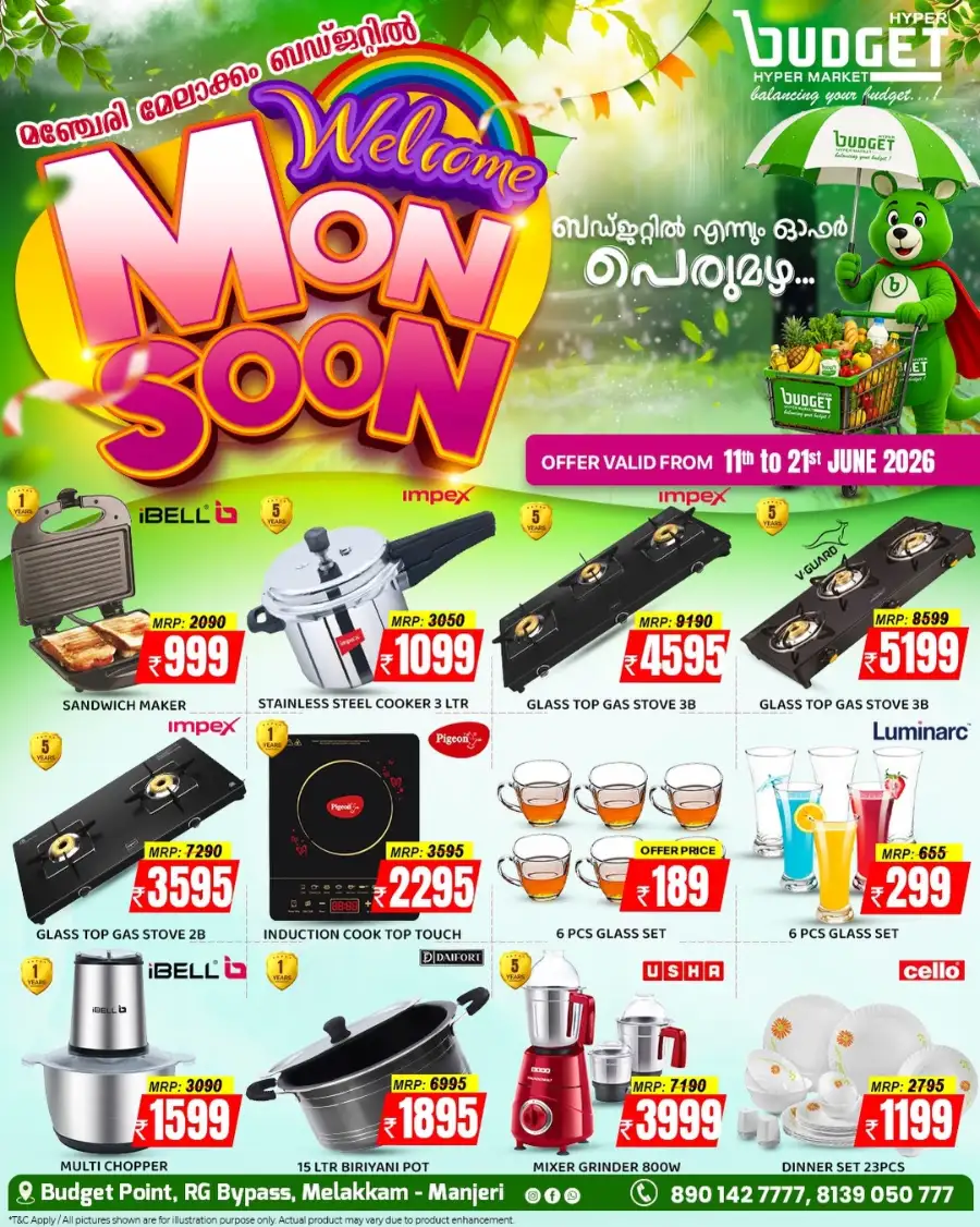 Budget Hypermarket Manjeri Monsoon Offers 2026 page 9