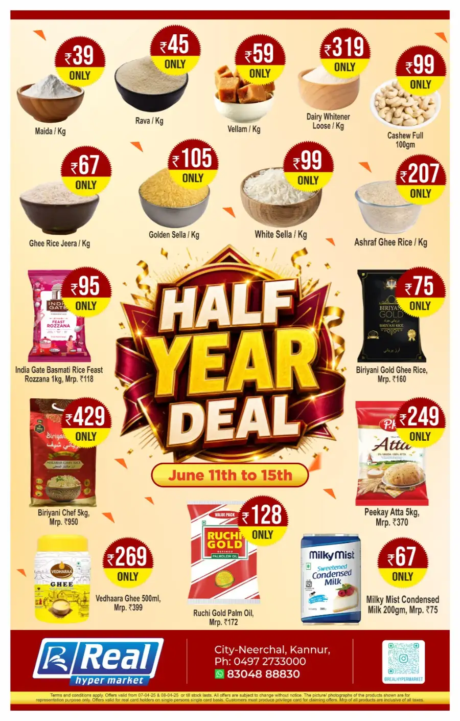 Real Hyper Market Kannur Half Year Deals page 1