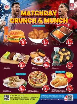 Matchday crunch & munch flyer cover